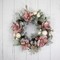 Northlight Floral and Ball Ornament Frosted Pine Artificial Christmas Wreath - 24" -Pink - Unlit